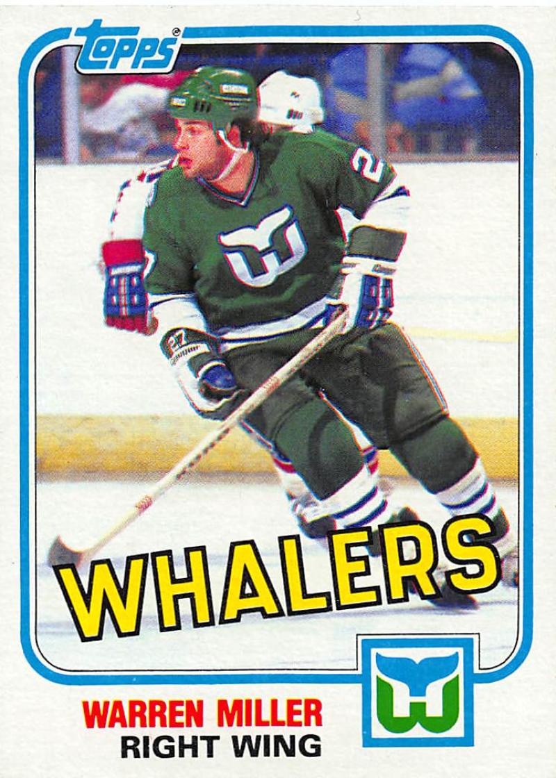 1981-82 Topps #E84 Warren Miller NM-MT Hockey NHL RC Rookie Whalers Image 1