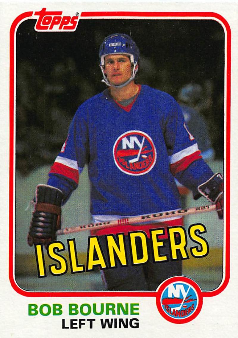 1981-82 Topps #E87 Bob Bourne NM-MT Hockey NHL NY Islanders Image 1