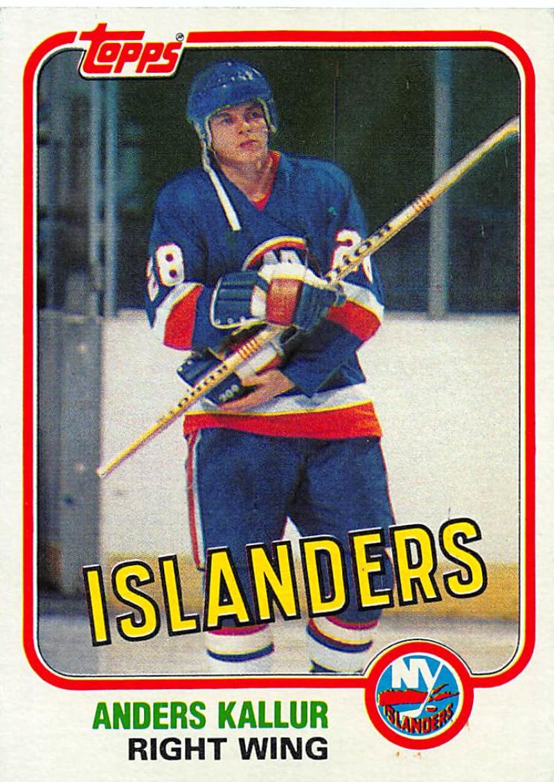 1981-82 Topps #E90 Anders Kallur NM-MT Hockey NHL NY Islanders Image 1