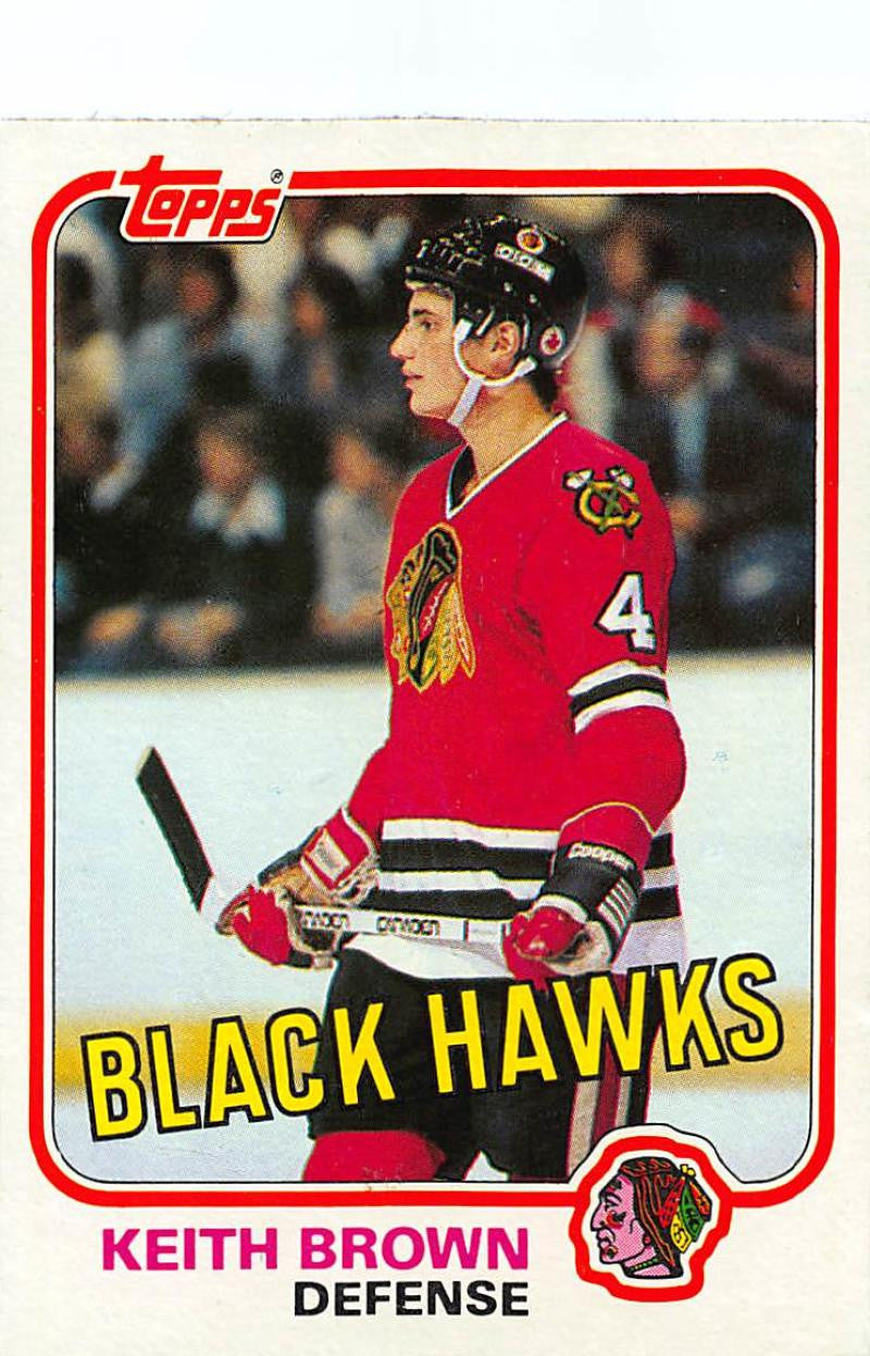 1981-82 Topps #W67 Keith Brown NM-MT Hockey NHL Blackhawks