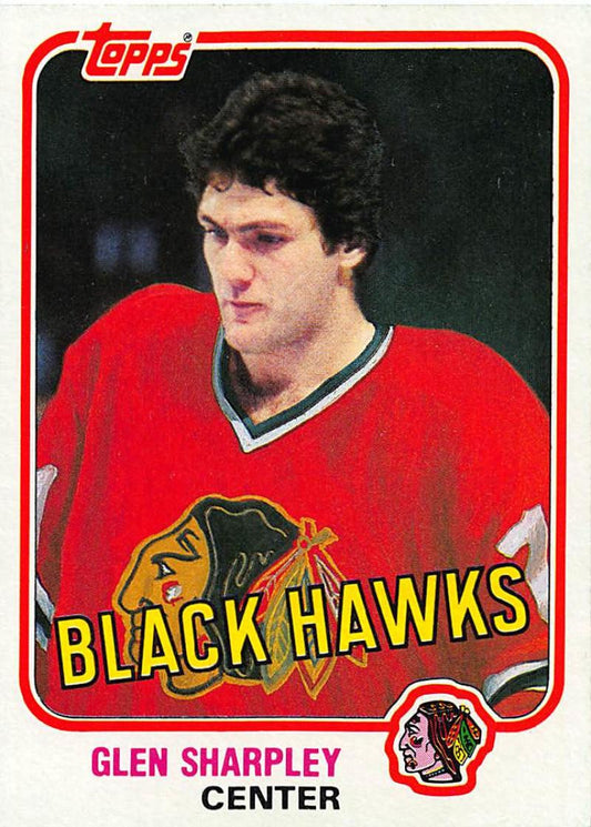 1981-82 Topps #W76 Glen Sharpley NM-MT Hockey NHL Blackhawks