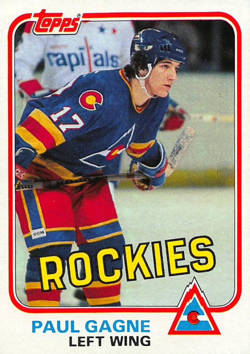 1981-82 Topps #W80 Paul Gagne NM-MT Hockey NHL RC Rookie Rockies