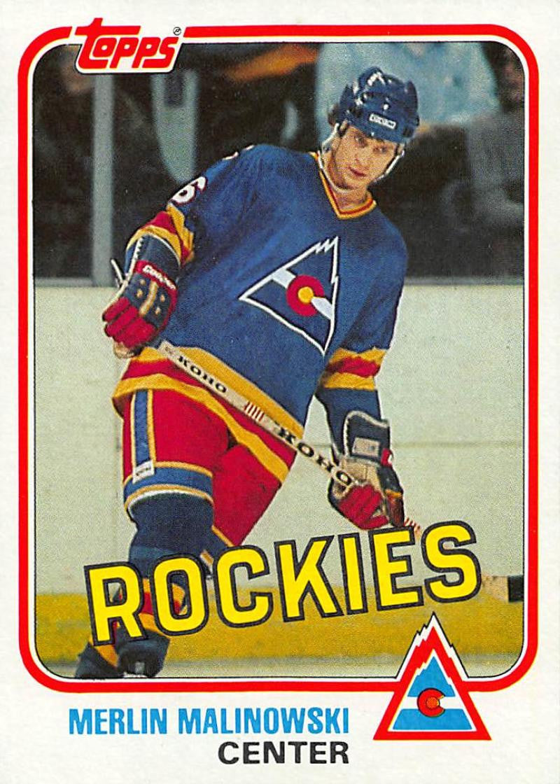 1981-82 Topps #W81 Merlin Malinowski NM-MT Hockey NHL RC Rookie Rockies