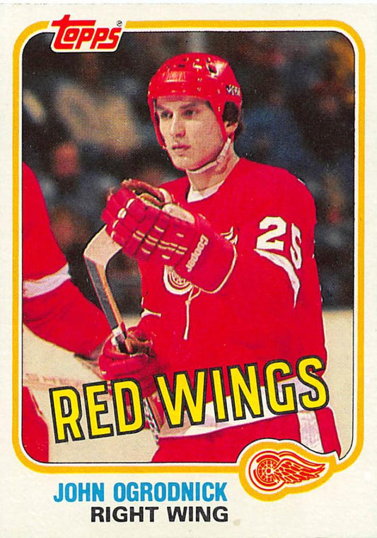 1981-82 Topps #W95 John Ogrodnick NM-MT Hockey NHL Red Wings