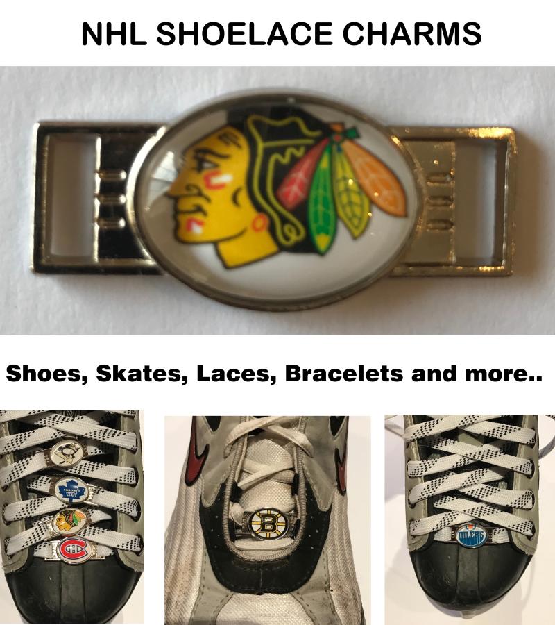 Chicago Blackhawks NHL Shoelace Charms for Skates, Shoes, Bracelets etc. Image 1
