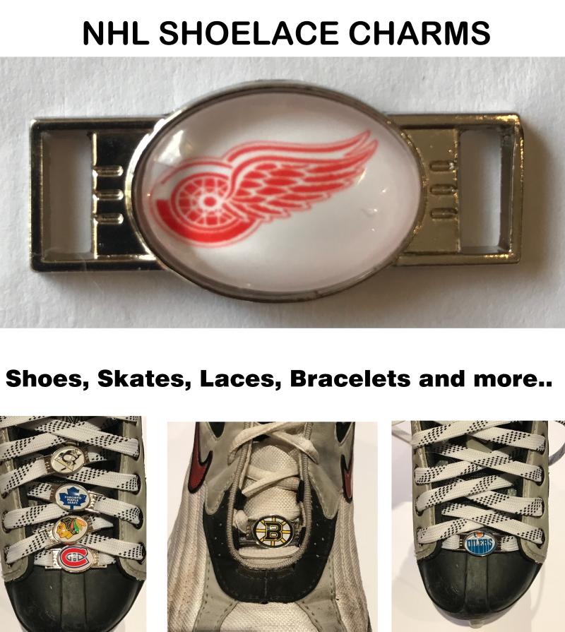 Detroit Red Wings NHL Shoelace Charms for Skates, Shoes, Bracelets etc. Image 1