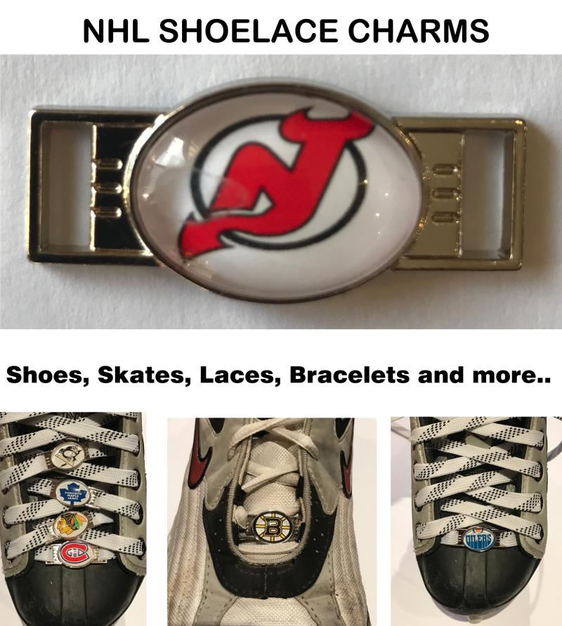 New Jersey Devils NHL Shoelace Charms for Skates, Shoes, Bracelets etc. Image 1