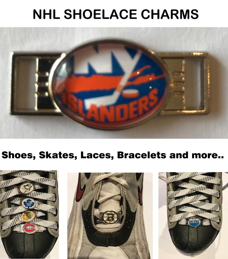 New York Islanders NHL Shoelace Charms for Skates, Shoes, Bracelets etc. Image 1