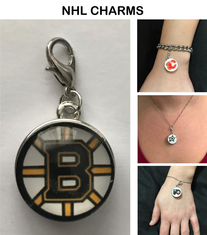 Boston Bruins NHL Clip Charm for Bracelets, Necklaces, etc. Image 1