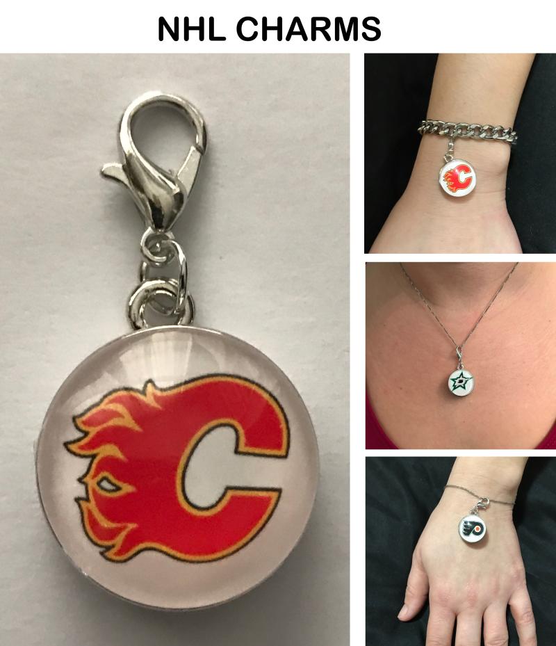 Calgary Flames NHL Clip Charm for Bracelets, Necklaces, etc. Image 1