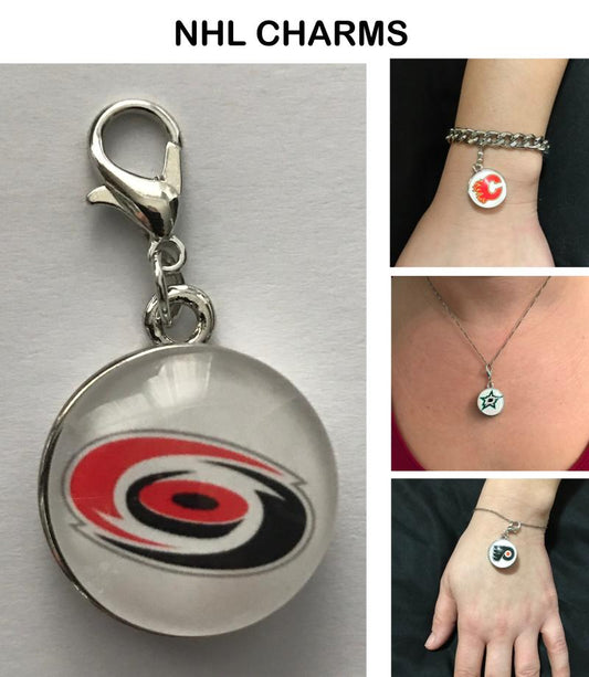 Carolina Hurricanes NHL Clip Charm for Bracelets, Necklaces, etc. Image 1