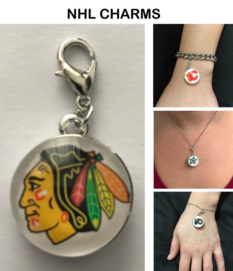 Chicago Blackhawks NHL Clip Charm for Bracelets, Necklaces, etc. Image 1