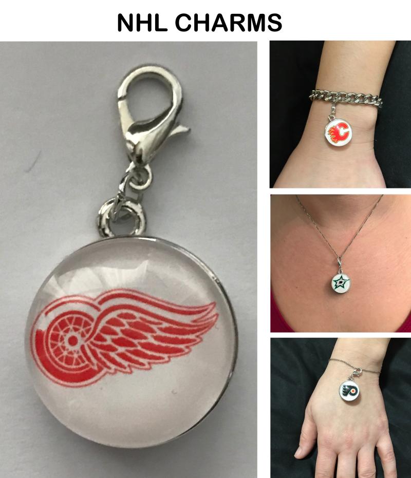Detroit Red Wings NHL Clip Charm for Bracelets, Necklaces, etc. Image 1