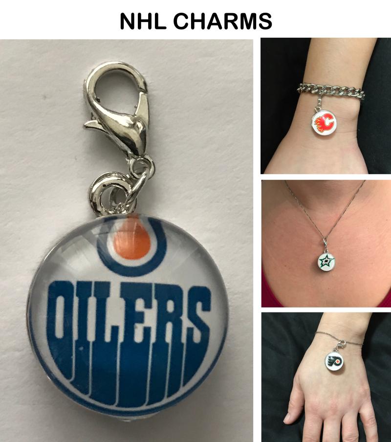 Edmonton Oilers NHL Clip Charm for Bracelets, Necklaces, etc. Image 1