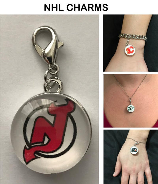 New Jersey Devils NHL Clip Charm for Bracelets, Necklaces, etc. Image 1