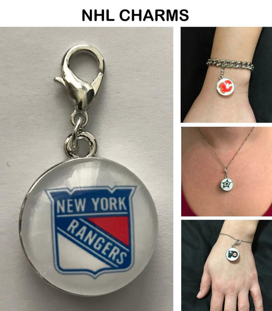 New York Rangers NHL Clip Charm for Bracelets, Necklaces, etc. Image 1