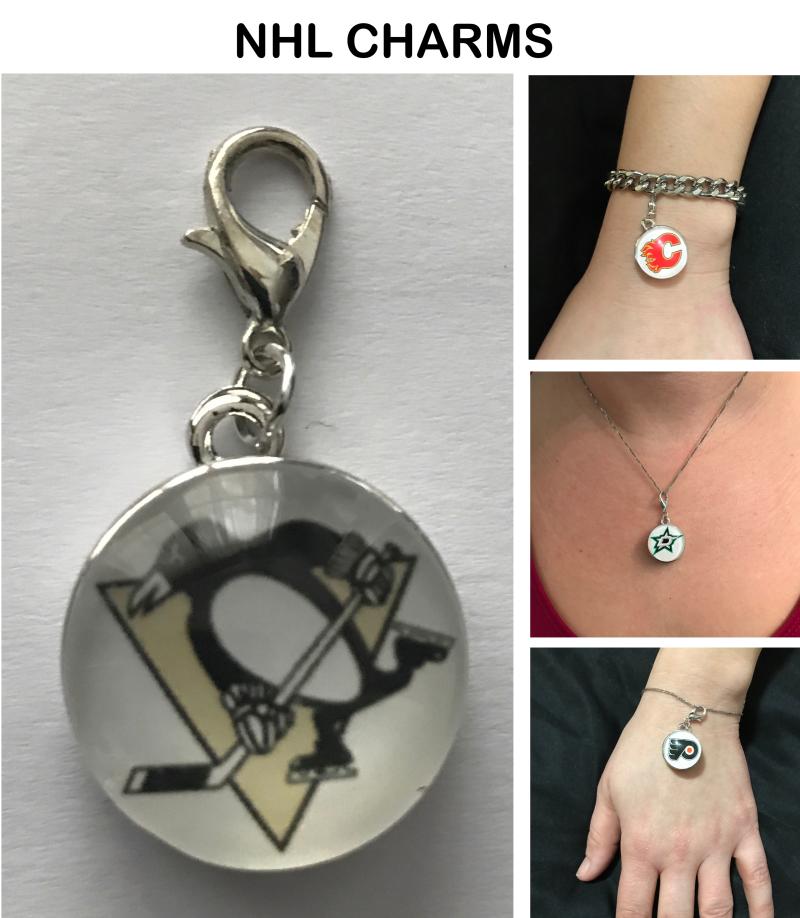 Pittsburgh Penguins NHL Clip Charm for Bracelets, Necklaces, etc. Image 1