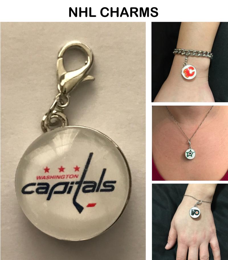 Washington Capitals NHL Clip Charm for Bracelets, Necklaces, etc. Image 1