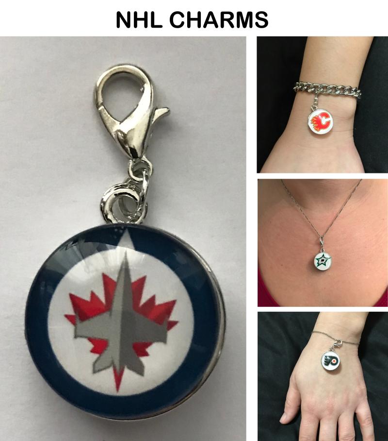 Winnipeg Jets NHL Clip Charm for Bracelets, Necklaces, etc. Image 1