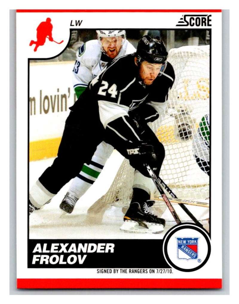 (HCW) 2010-11 Score Glossy #322 Alexander Frolov NY Rangers Mint Image 1