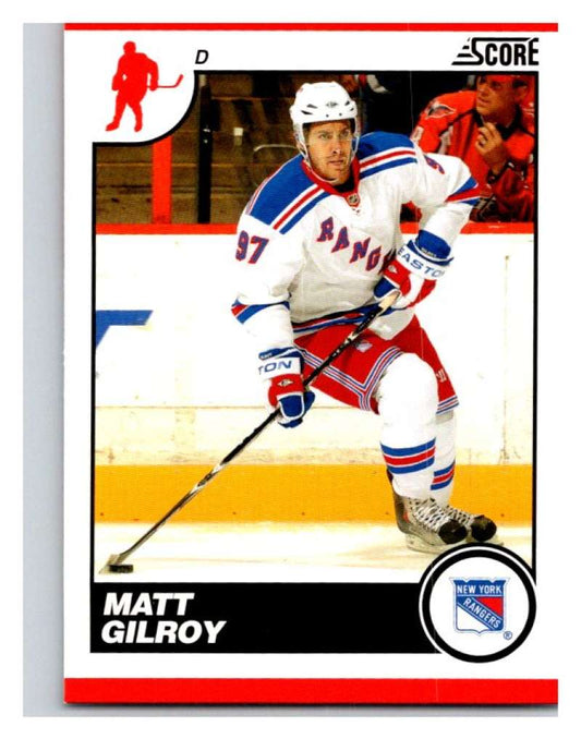 (HCW) 2010-11 Score Glossy #330 Matt Gilroy NY Rangers Mint Image 1