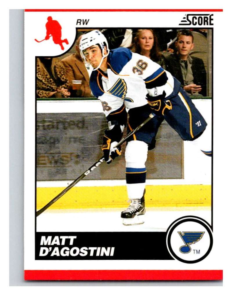 (HCW) 2010-11 Score Glossy #419 Matt D'Agostini Blues Mint Image 1