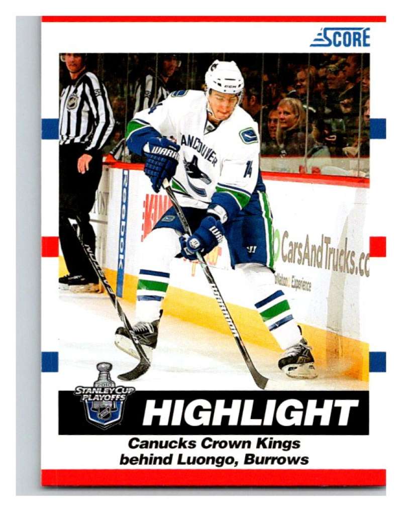 (HCW) 2010-11 Score Glossy #492 Alexandre Burrows Canucks Mint Image 1