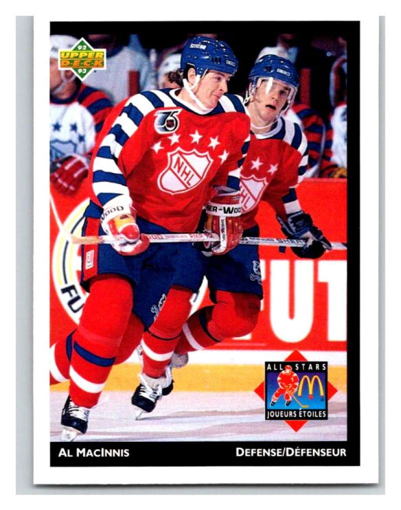 (HCW) 1992-93 McDonald's Upper Deck #10 Al MacInnis Flames Mint NHL Image 1