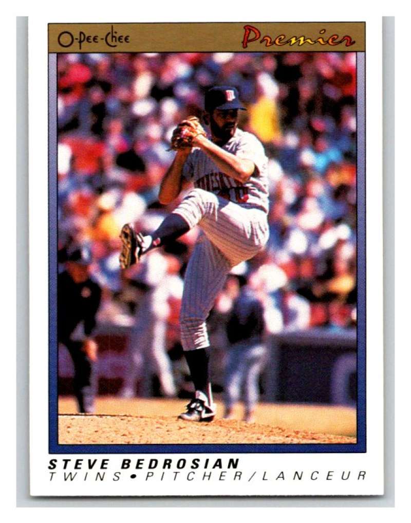 1991 O-Pee-Chee Premeir #5 Steve Bedrosian Twins MLB Mint Image 1