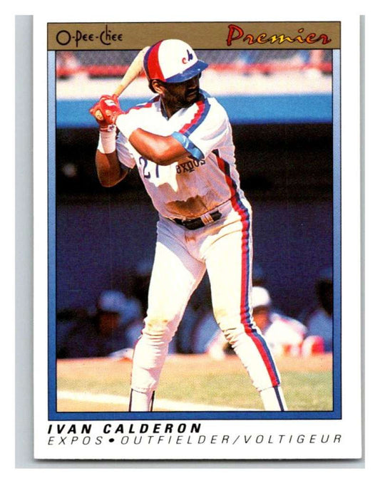 1991 O-Pee-Chee Premeir #17 Ivan Calderon Expos MLB Mint