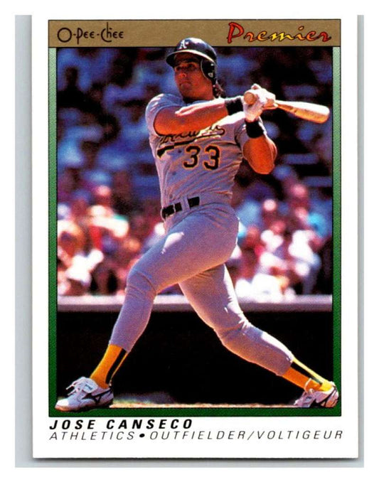 1991 O-Pee-Chee Premeir #18 Jose Canseco Athletics MLB Mint