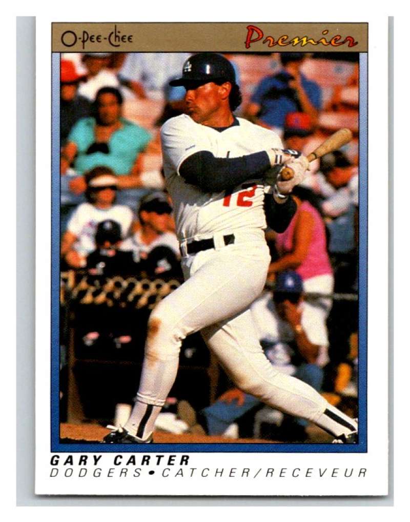 1991 O-Pee-Chee Premeir #19 Gary Carter Dodgers MLB Mint Image 1