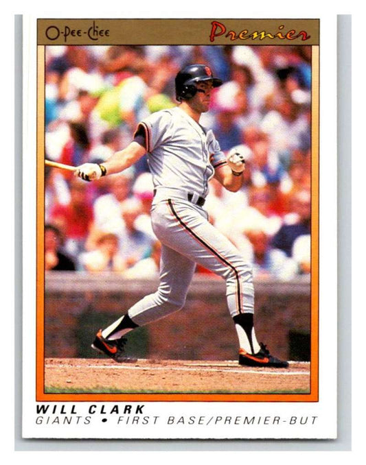 1991 O-Pee-Chee Premeir #22 Will Clark Giants MLB Mint