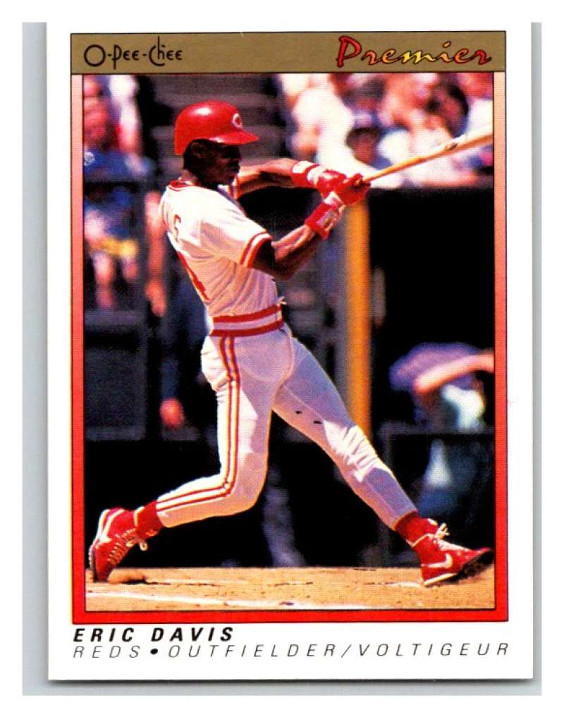 1991 O-Pee-Chee Premeir #29 Eric Davis Reds MLB Mint Image 1