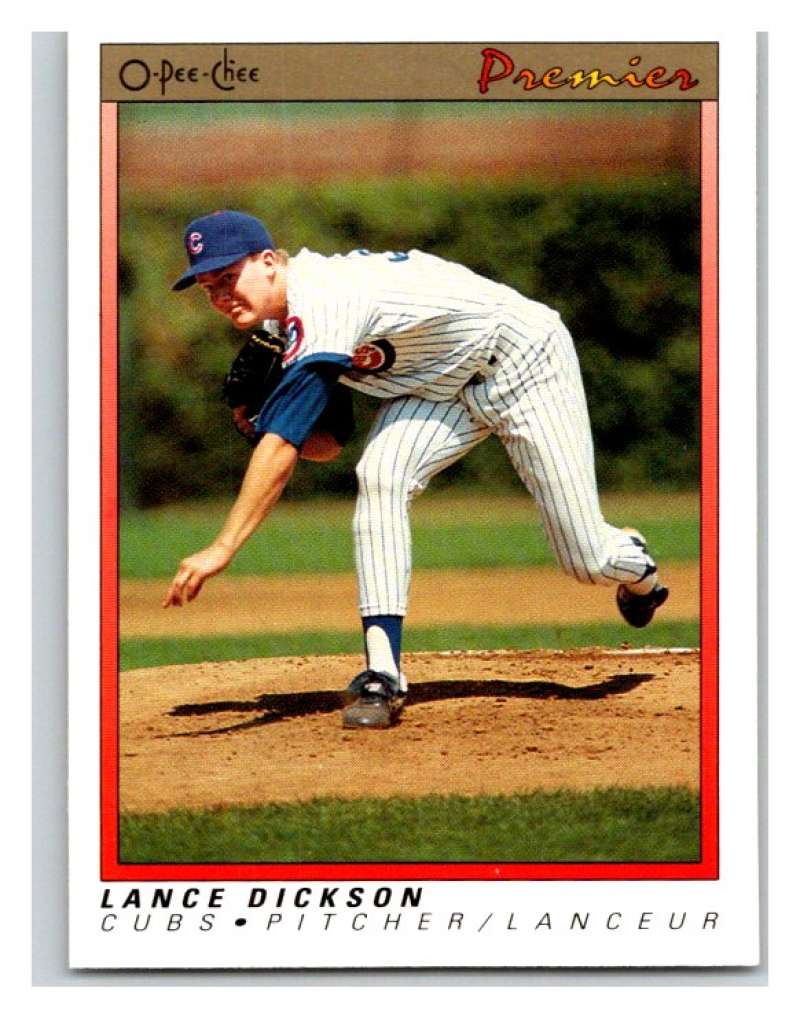 1991 O-Pee-Chee Premeir #35 Lance Dickson Cubs MLB Mint Image 1