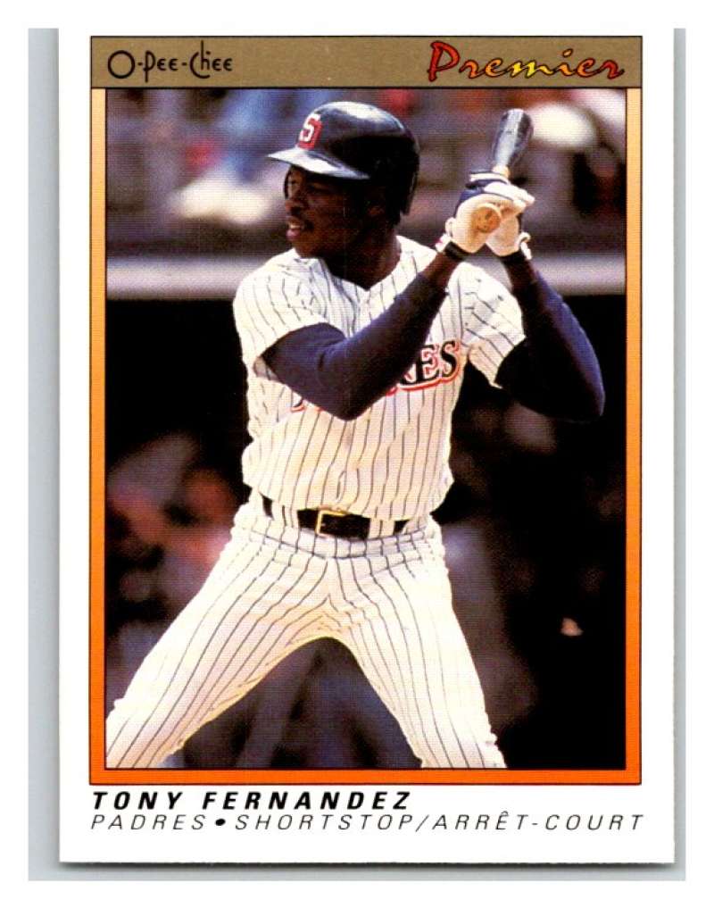 1991 O-Pee-Chee Premeir #43 Tony Fernandez Padres MLB Mint Image 1