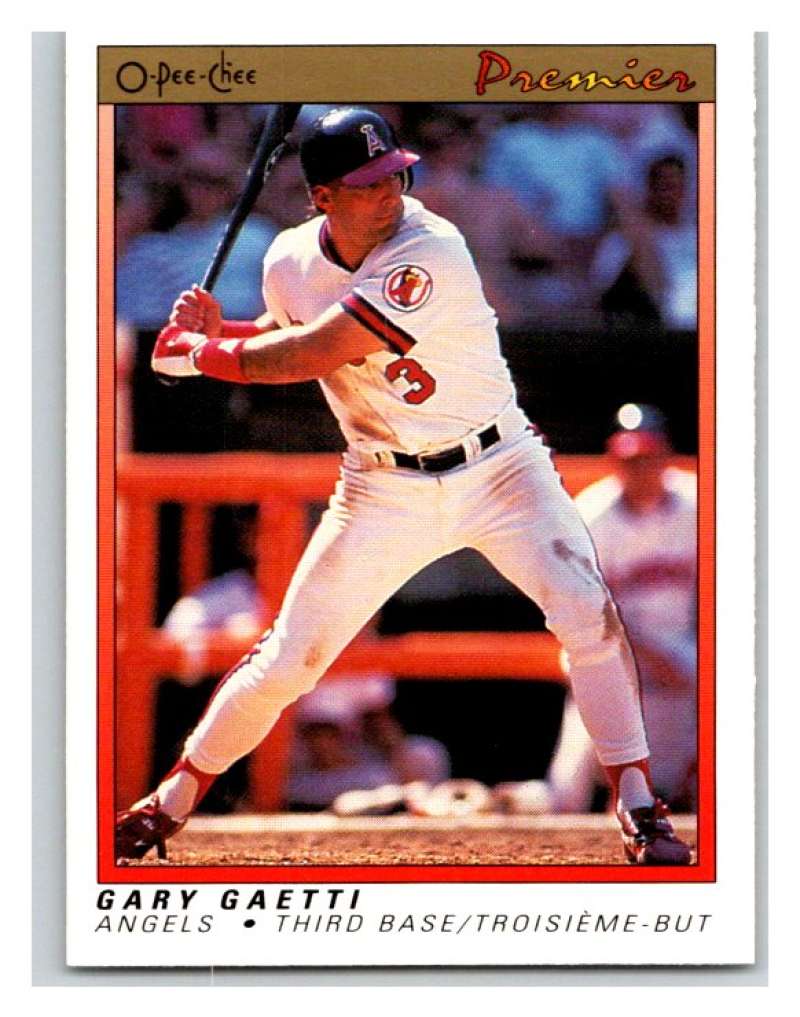 1991 O-Pee-Chee Premeir #47 Gary Gaetti Angels MLB Mint Image 1