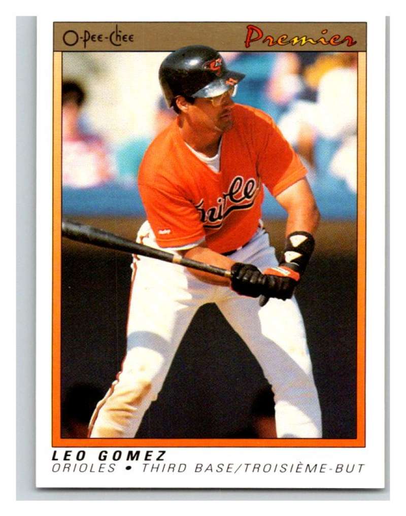 1991 O-Pee-Chee Premeir #52 Leo Gomez Orioles MLB Mint Image 1