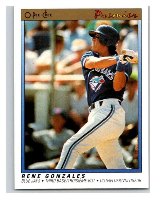 1991 O-Pee-Chee Premeir #53 Rene Gonzales Blue Jays MLB Mint
