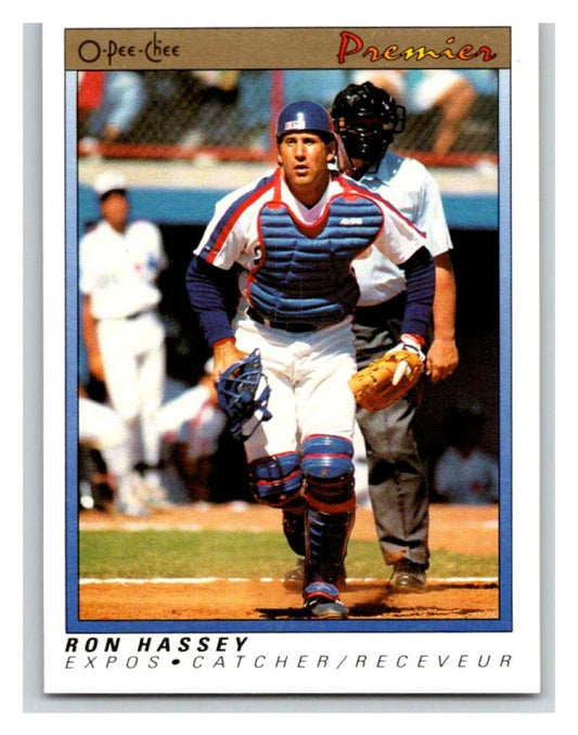 1991 O-Pee-Chee Premeir #61 Ron Hassey Expos MLB Mint