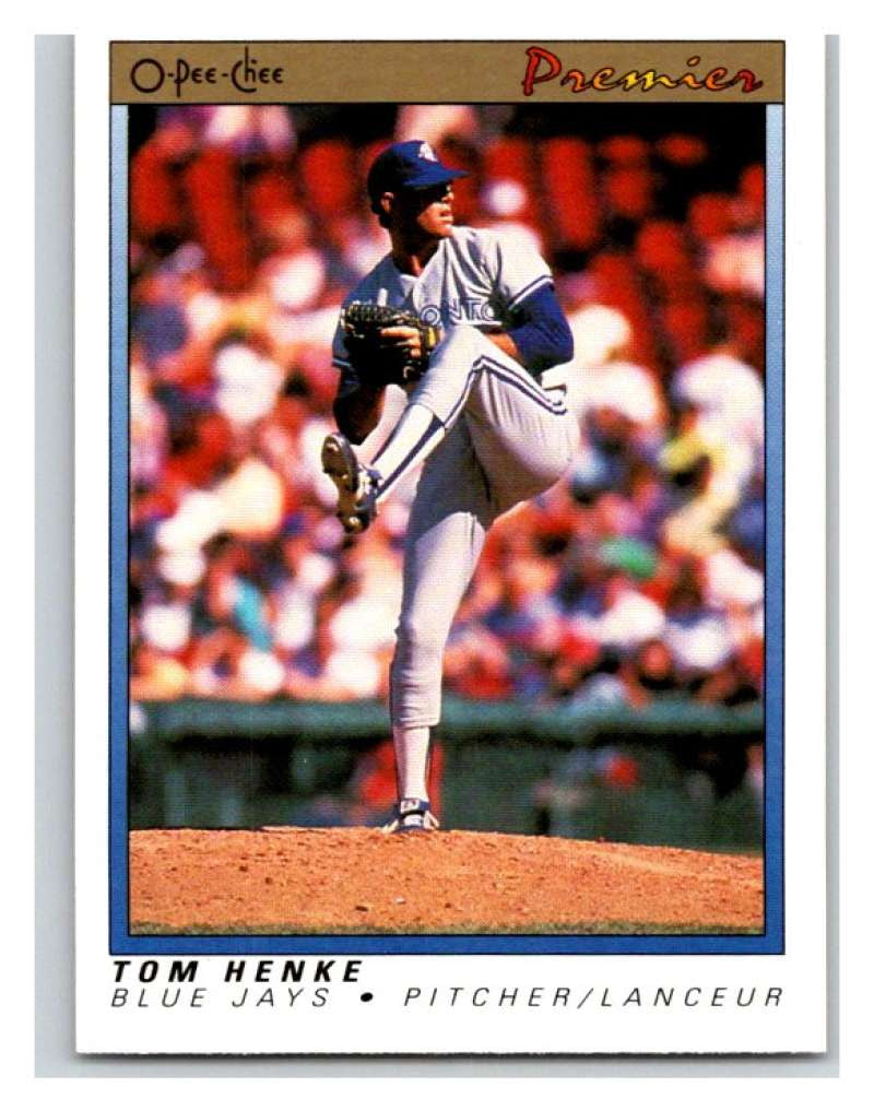 1991 O-Pee-Chee Premeir #63 Tom Henke Blue Jays MLB Mint