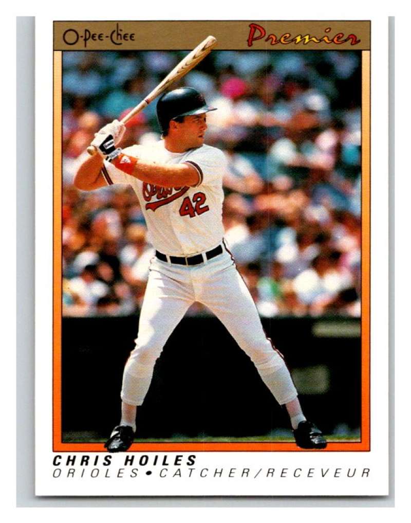 1991 O-Pee-Chee Premeir #65 Chris Hoiles Orioles MLB Mint Image 1