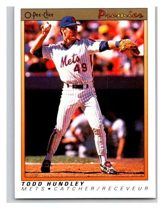 1991 O-Pee-Chee Premeir #66 Todd Hundley Mets MLB Mint