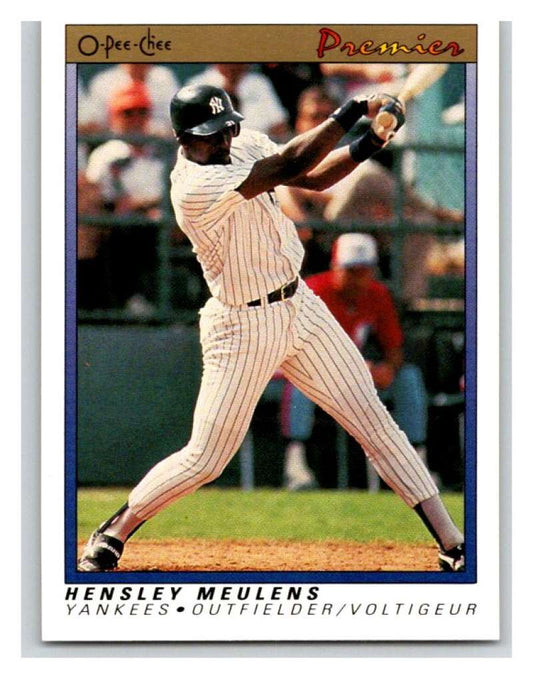 1991 O-Pee-Chee Premeir #80 Hensley Meulens Yankees MLB Mint