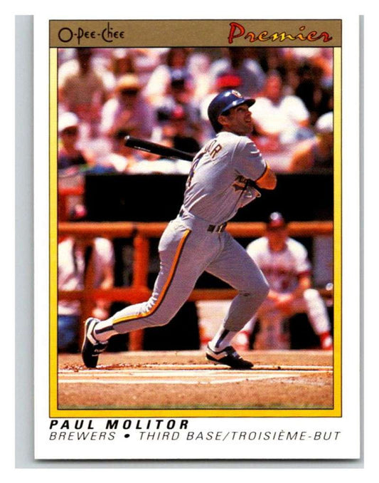 1991 O-Pee-Chee Premeir #82 Paul Molitor Brewers MLB Mint