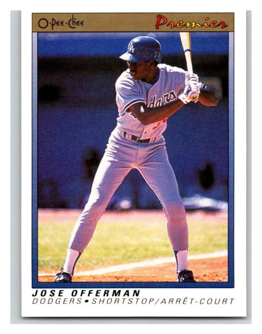 1991 O-Pee-Chee Premeir #90 Jose Offerman Dodgers MLB Mint