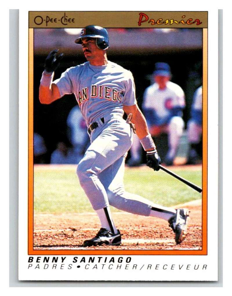 1991 O-Pee-Chee Premeir #105 Benito Santiago Padres MLB Mint Image 1