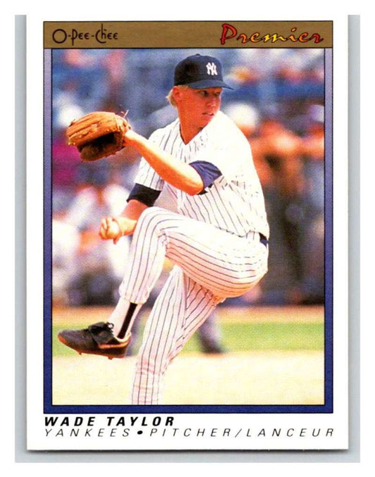 1991 O-Pee-Chee Premeir #119 Wade Taylor Yankees MLB Mint