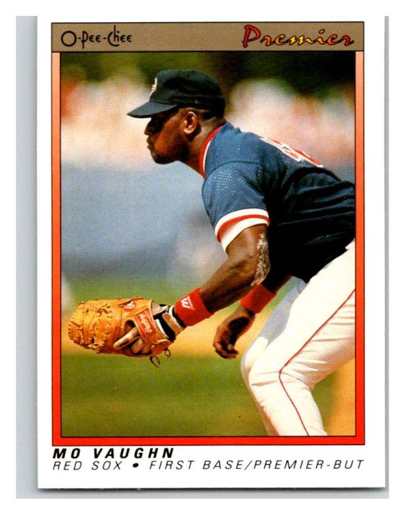 1991 O-Pee-Chee Premeir #124 Mo Vaughn Red Sox MLB Mint Image 1