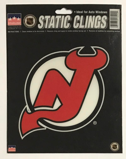 New Jersey Devils 6"x6" NHL Static Clings for inside of car windows or glass Image 1